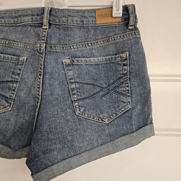 Women's Aeropostale High-Waisted Shorty Cuffed Denim Jean Shorts | Size 2 - Picture 6 of 9